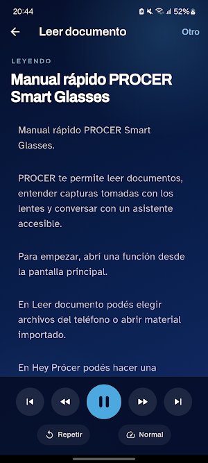 PROCER Smart Glasses Screenshot 3