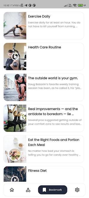 Fitness Blog Screenshot 2
