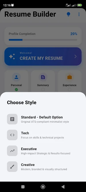 US Resume Builder: ATS Format Screenshot 1