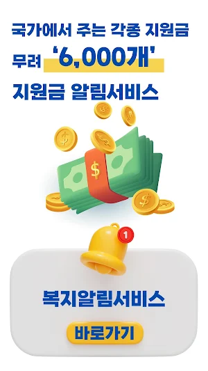 복지알림서비스 -  국가 보조금 지원금 복지알림안내 Screenshot 0