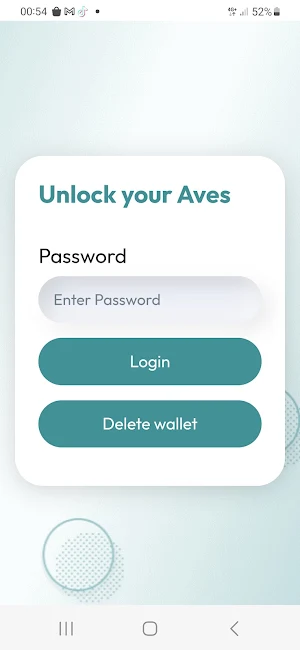 Aves wallet Screenshot 1