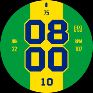 Green Yellow Kit Watch Face Screenshot 3