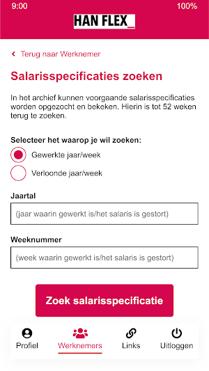 HAN FLEX urenportaal Screenshot 2