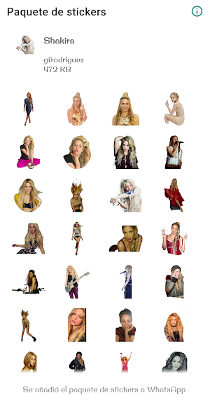 WAStickerApps - Shakira Sticke Screenshot 0