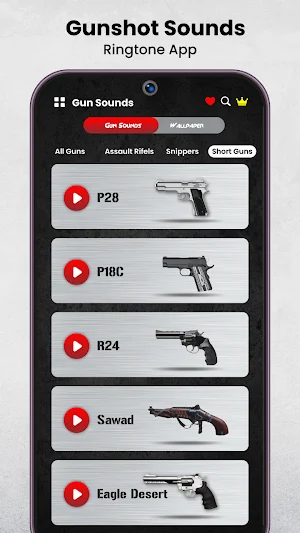 Gun Sound Ringtone & Wallpaper Screenshot 2