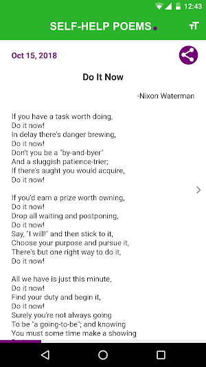 Self Help Poems Screenshot 1
