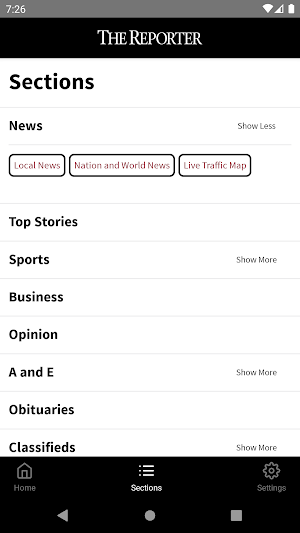 The Reporter for Android Screenshot 2