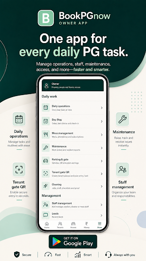 Manage Your PG - BookPGnow.in Screenshot 1