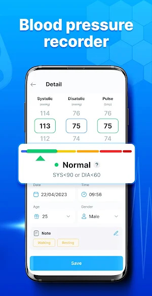 Blood Pressure Tracker Log Screenshot 1