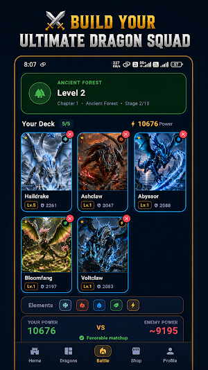 Drakoria: Dragon Card Battle Screenshot 1
