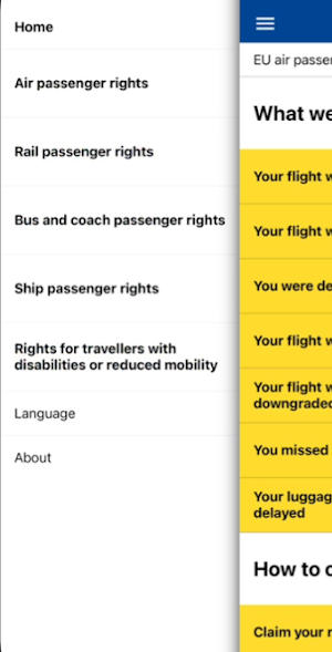 Passenger rights Screenshot 2