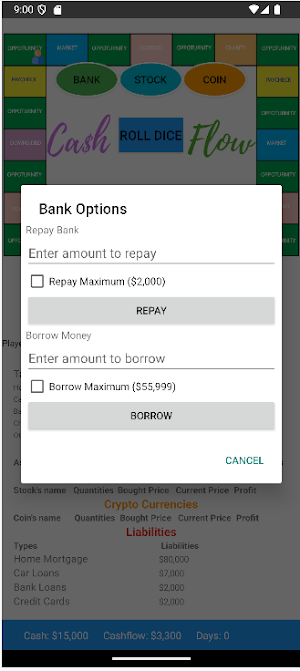 Cashflow game (Multiplayer) Screenshot 3