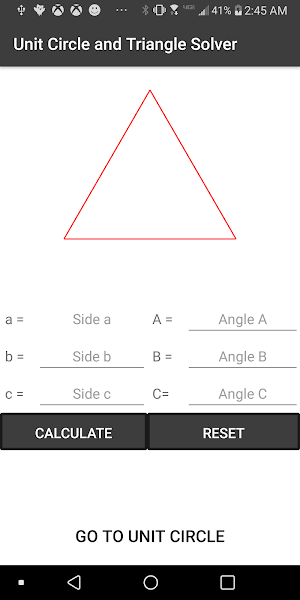 Triangle Solver and Unit Circl Screenshot 1