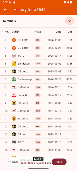 4D Result with AI: 4DLegend Screenshot 1