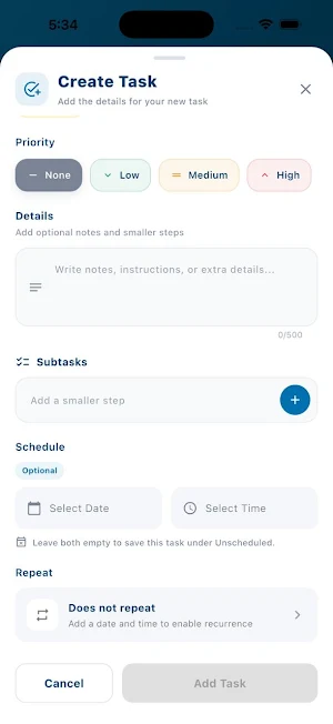 TaskFlex: Planner & Tasks Screenshot 2