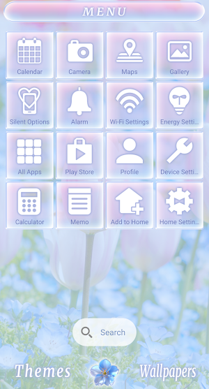 Tulips ＆ Nemophila Theme +HOME Screenshot 2