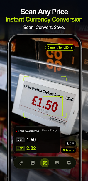 Currency Converter Scanner Screenshot 0