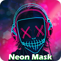 Neon Mask Wallpaper Led Purge