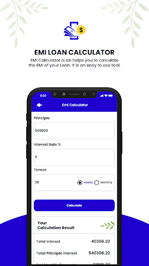 Loancash - Emi Loan Calculator Screenshot 1