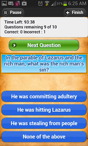 Bible Trivia Quiz Free Bible Guide, No Ads Screenshot 2