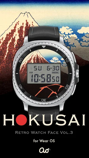 HOKUSAI Retro Watch Face Vol.3 Screenshot 0