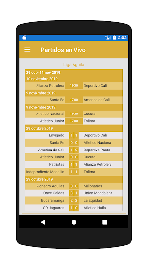 Colombian Soccer live Screenshot 2
