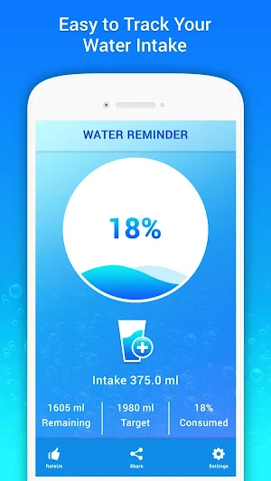 Water Drinking Reminder - Drink Water Reminder App Screenshot 2