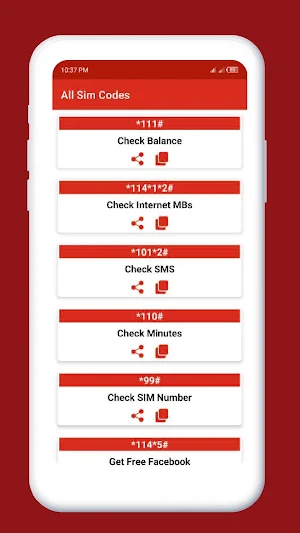 Sim Codes 2023: Pak Sim codes Screenshot 1