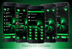 Dialer Spheres Green Theme for Drupe or ExDialer Screenshot 0