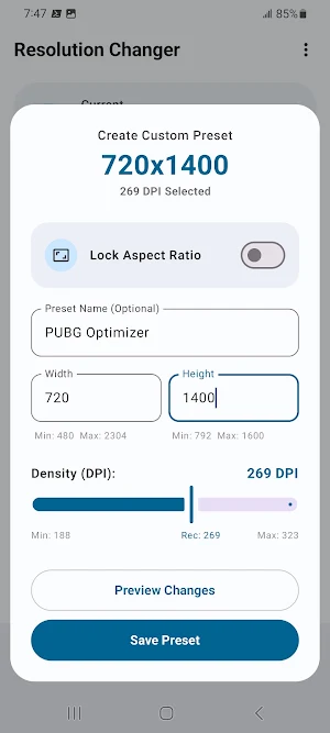 Resolution Changer - Pad View Screenshot 2
