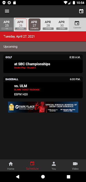 Ragin' Cajuns Athletics Screenshot 1