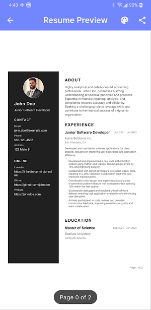 AI Resume Builder CV PDF Maker Screenshot 2