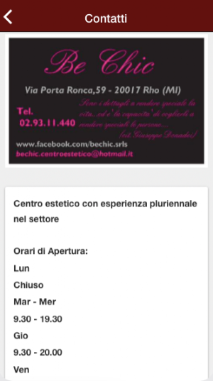Be Chic Estetica Screenshot 1