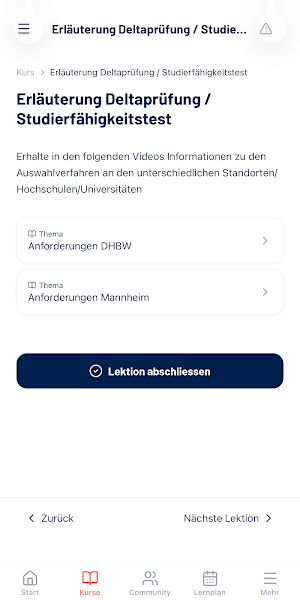 Deltaprüfung Vorbereitung Screenshot 1