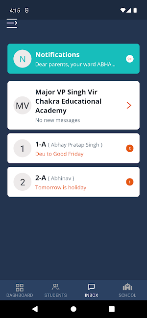 Major VP Singh Edu. Academy Screenshot 2