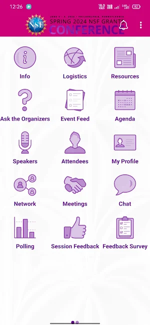 NSF Grants Conference Screenshot 1