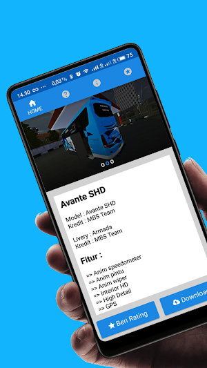 Mod BUSSID : Bus Avante SHD Livery Armada Screenshot 1