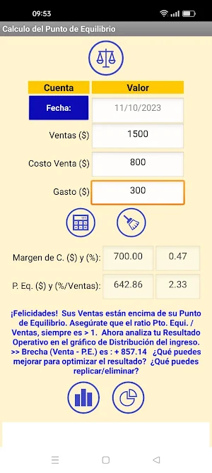 Punto de Equilibrio Screenshot 1