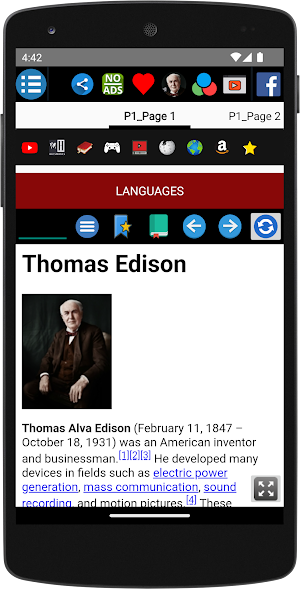 Thomas Edison - Biography Screenshot 1