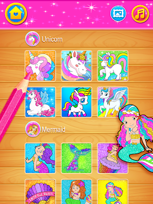 Glitter Coloring & Drawing Screenshot 1