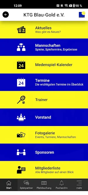 KTG Blau-Gold Screenshot 0