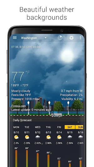Cityscape animated weather backgrounds add-on Screenshot 2