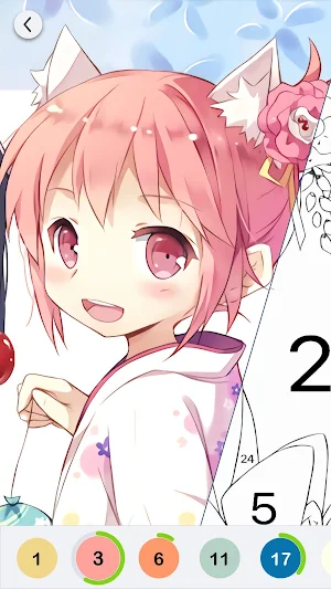 Anime Paint - Color By Number Screenshot 2