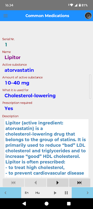 Common Medications Screenshot 2