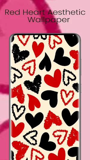 Red Heart Aesthetic Wallpaper Screenshot 3