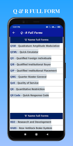 A to Z Full Forms Screenshot 3