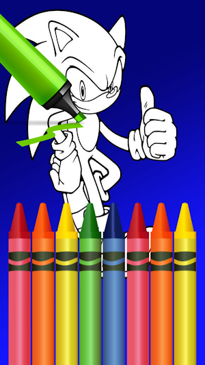 Soni Coloring Book hedgehog Screenshot 3