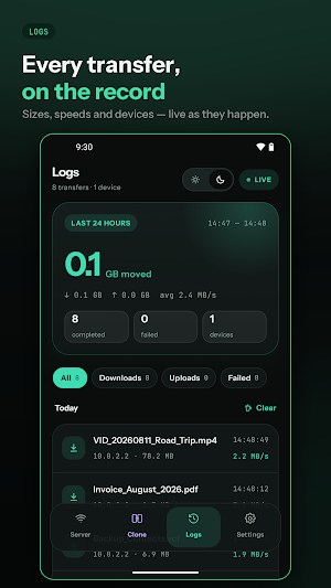WiFi File Transfer: FTP Server Screenshot 2