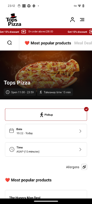 Tops Pizza Screenshot 2