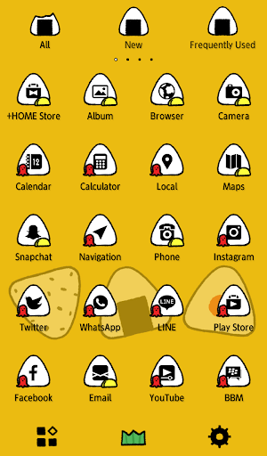 Cute Wallpaper Plump Rice Balls Theme Screenshot 2